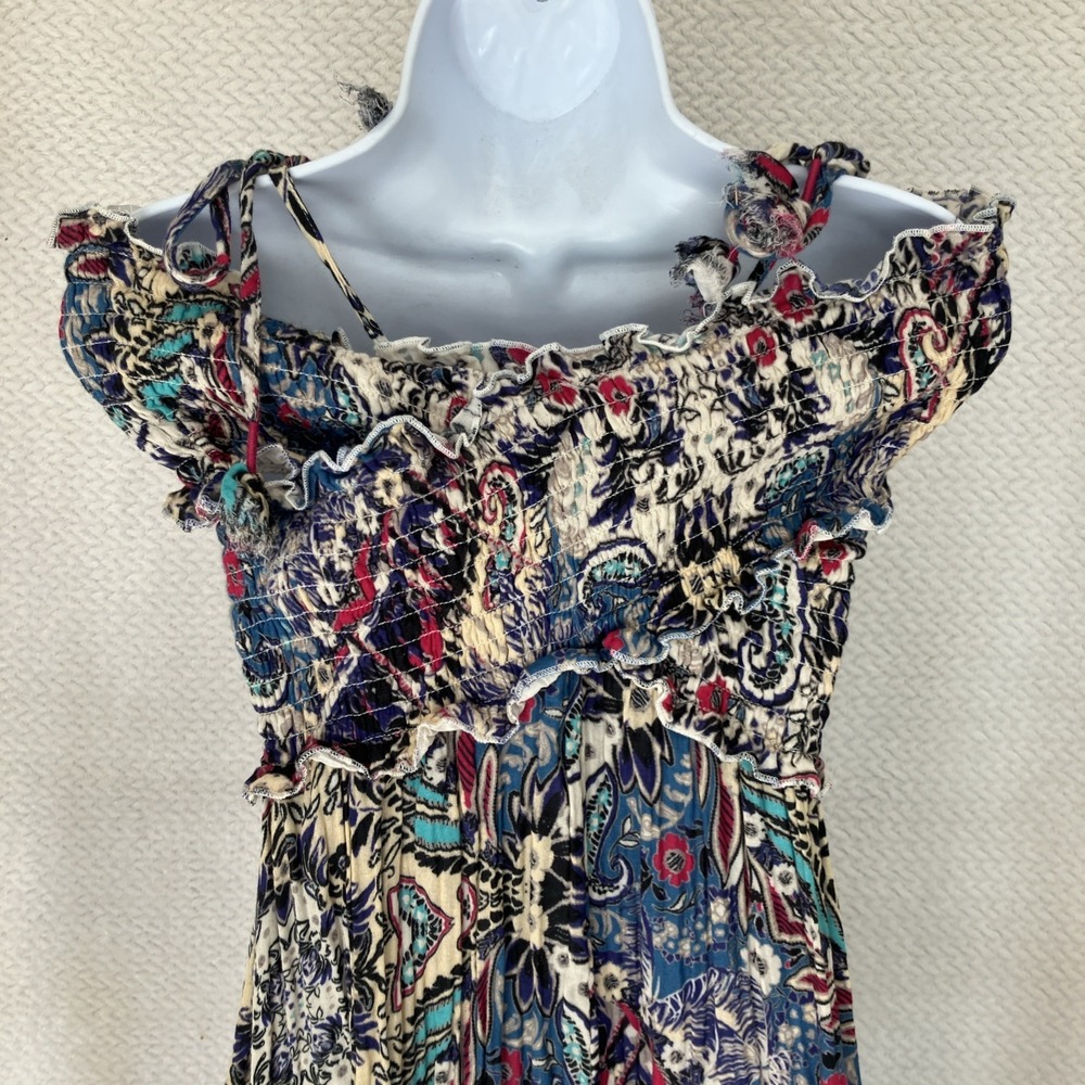 Anthropologie Floral Maxi Dress Small Off the Shoulder Ruffle Boho Wedding - Picture 7 of 10
